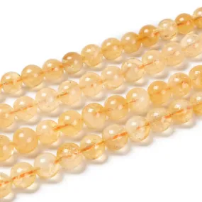 Gemstone Beads, Citrine, Natural, Round, 8mm