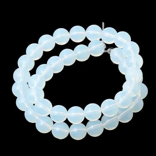 Gemstone Beads, Opalite, White, Round, 10mm