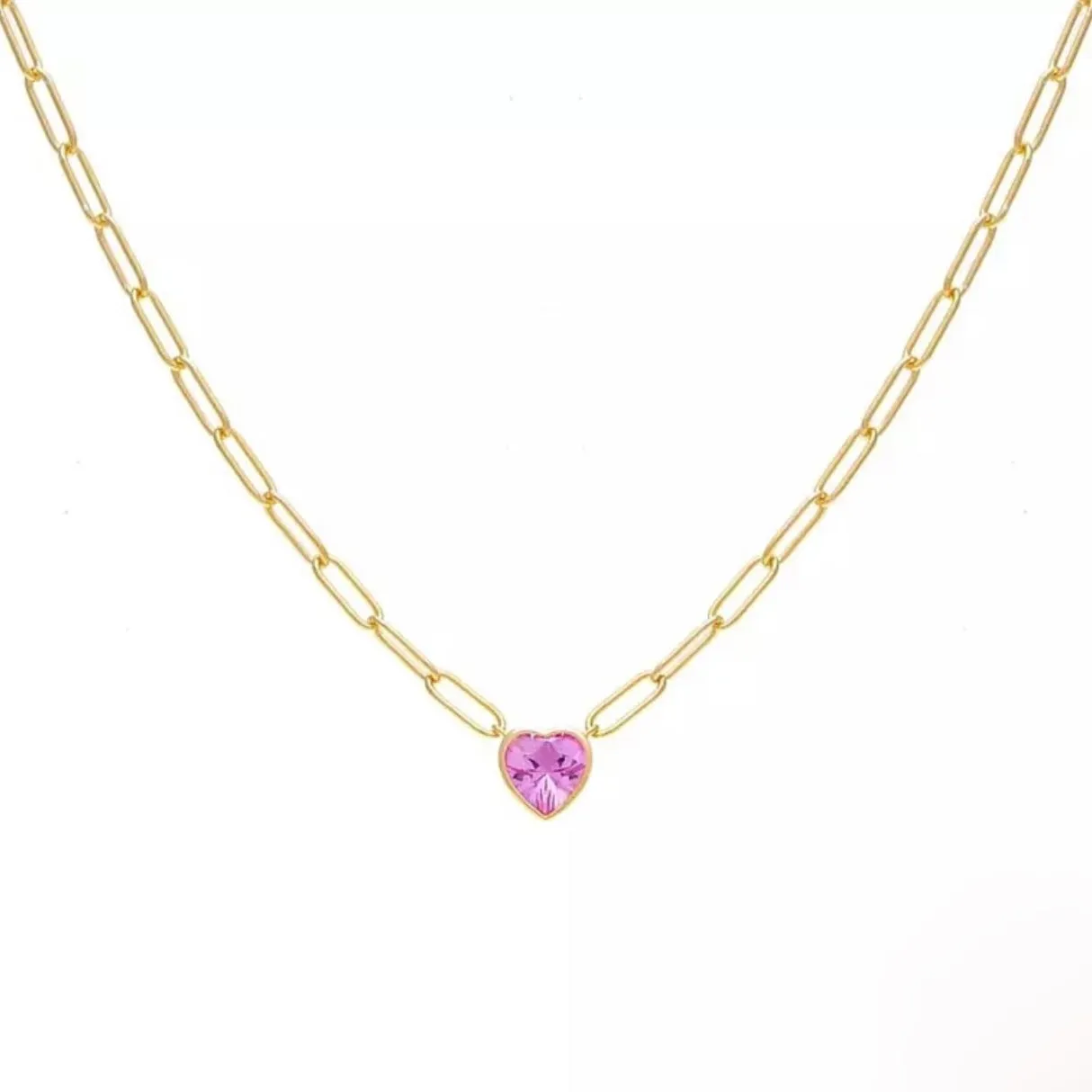 Gemstone Heart Necklace