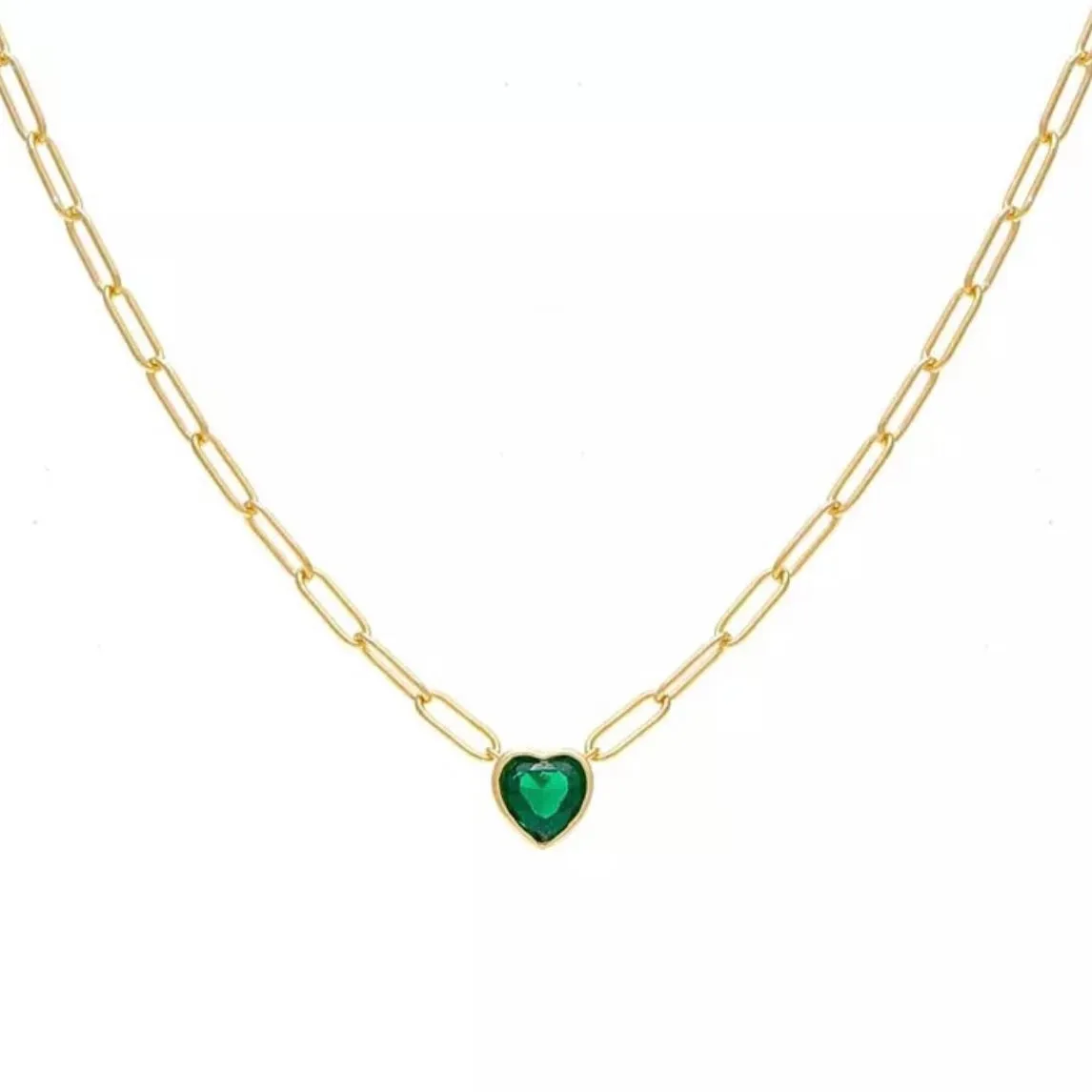 Gemstone Heart Necklace