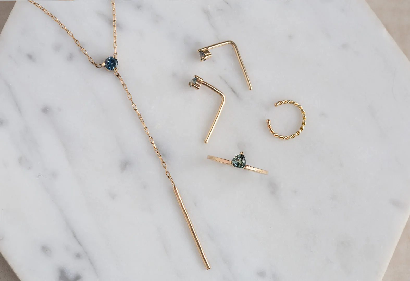 Gemstone Lariat Necklace