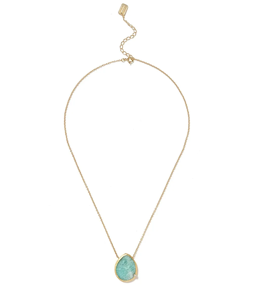 Gemstone Teardrop Necklace