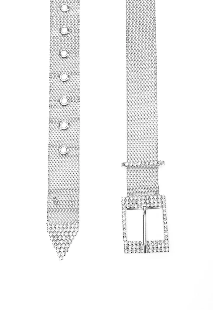 Gilt Metal Mesh Rhinestone Belt