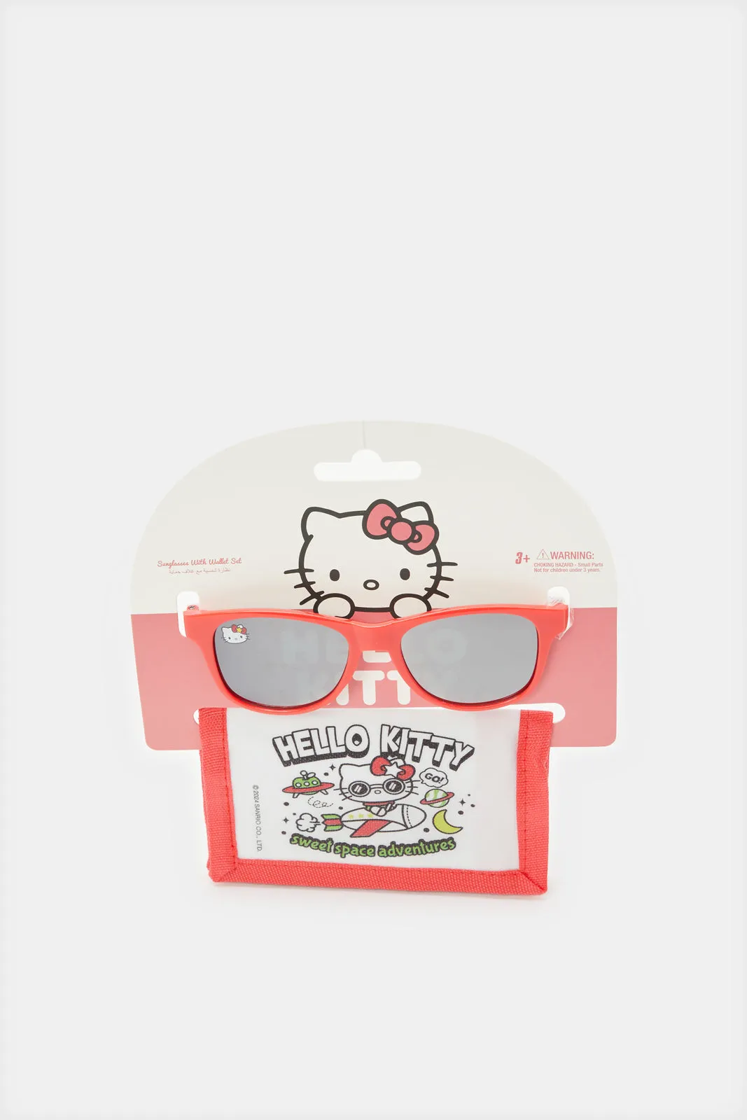 Girls Red And White Hello Kitty Sunglasses With Wallet (2 Piece)