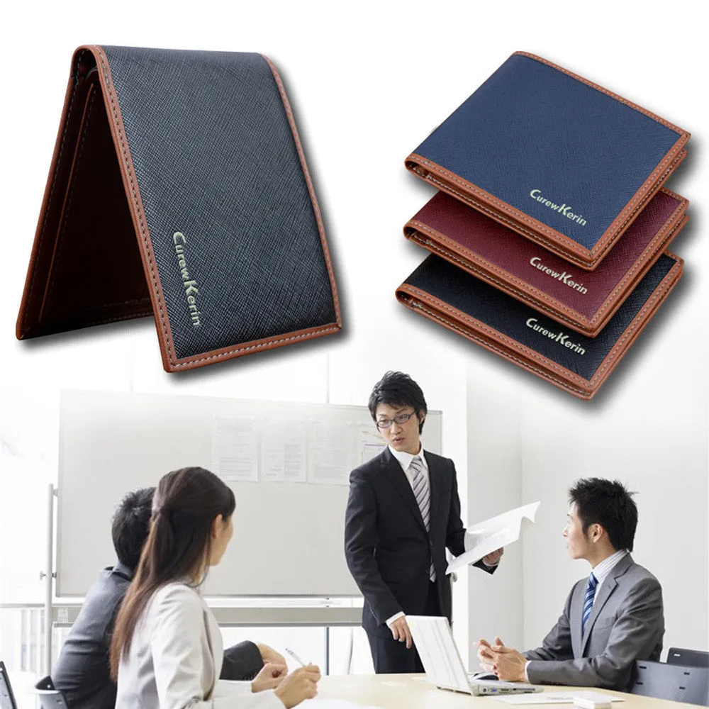 Goforward Men Leather Card Cash Receipt Holder Organizer Wallet Purse Business Clutch