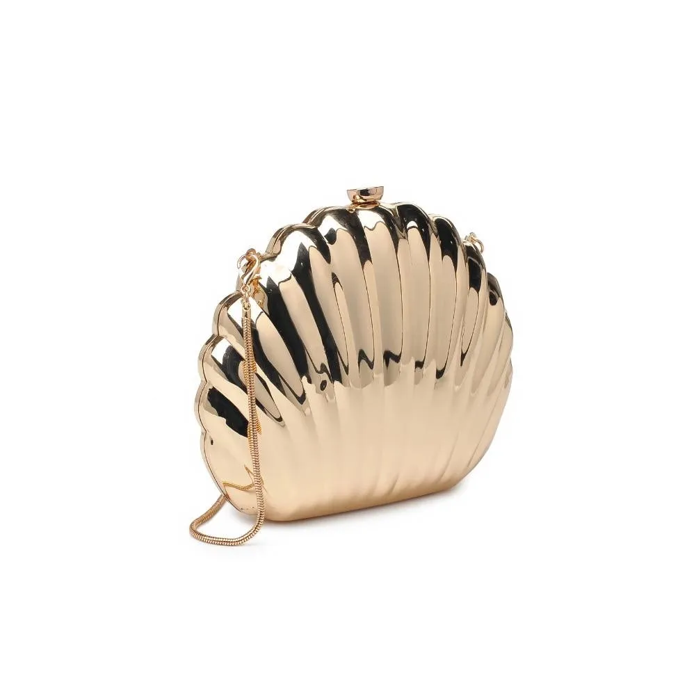 Gold Shell Clutch