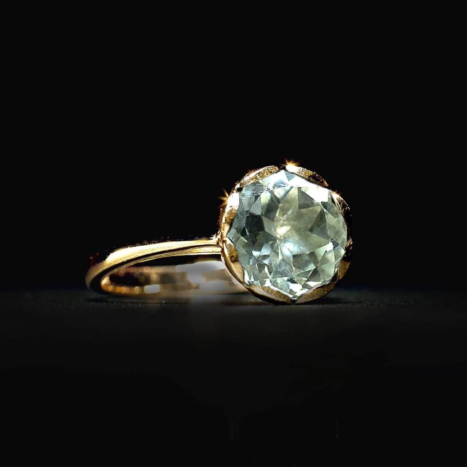 Golden Tulip Gemstone Ring