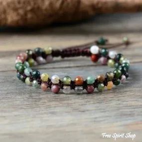 Handmade Natural Indian Agate Braided Bracelet