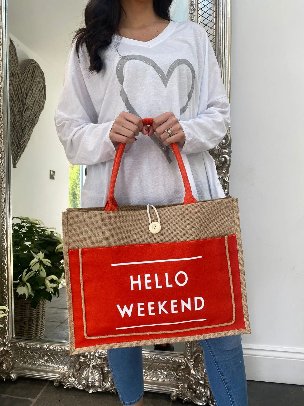 Hello Weekend Tote Bag