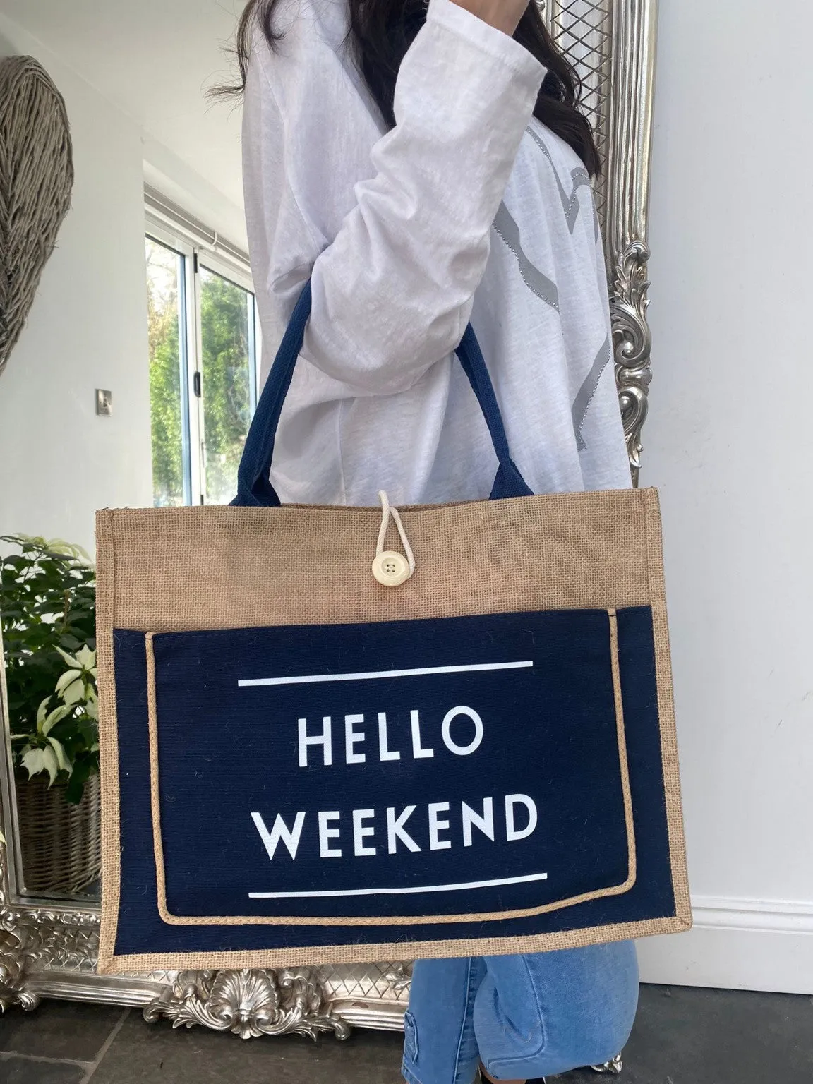 Hello Weekend Tote Bag