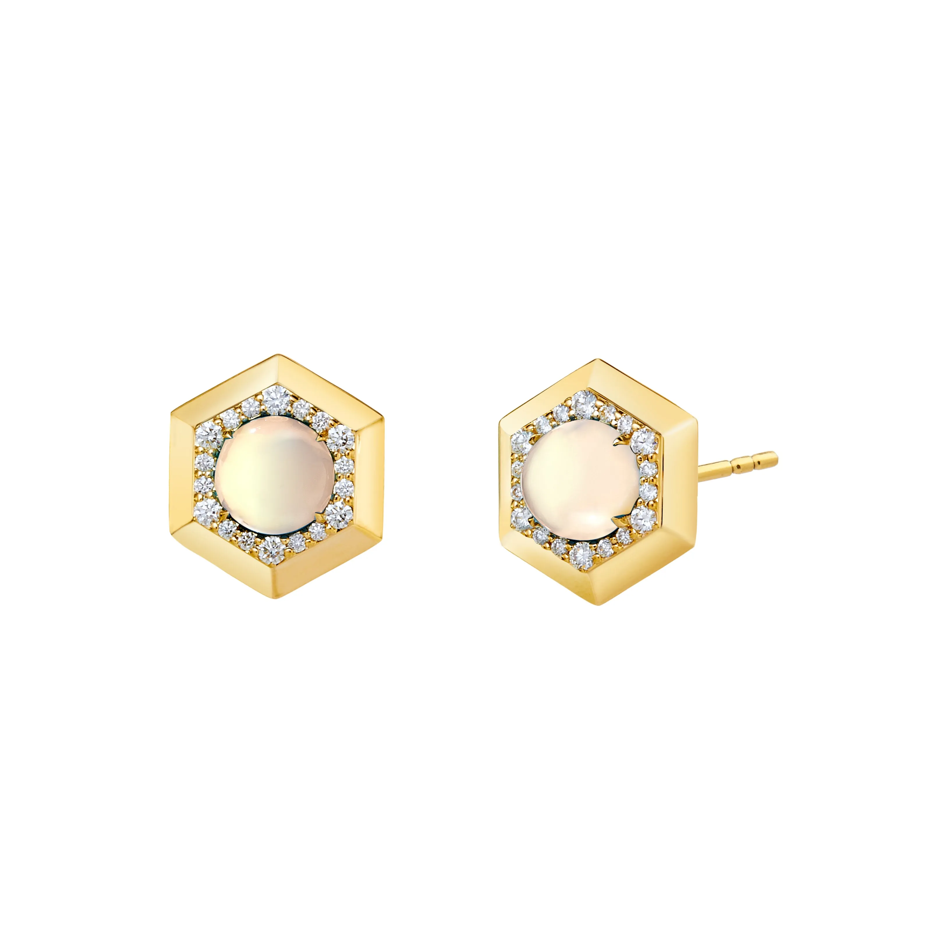 Hex Gemstone Earrings