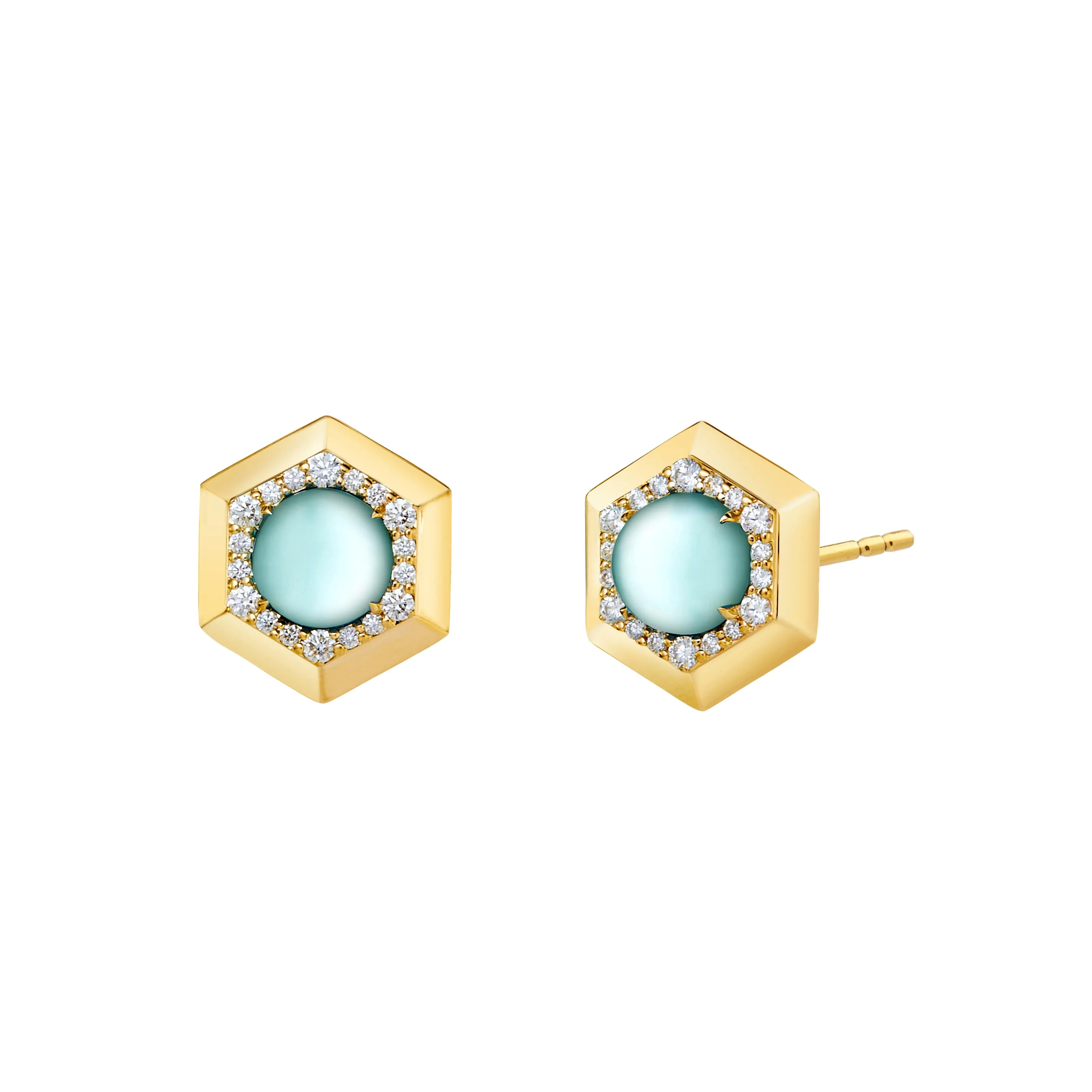 Hex Gemstone Earrings