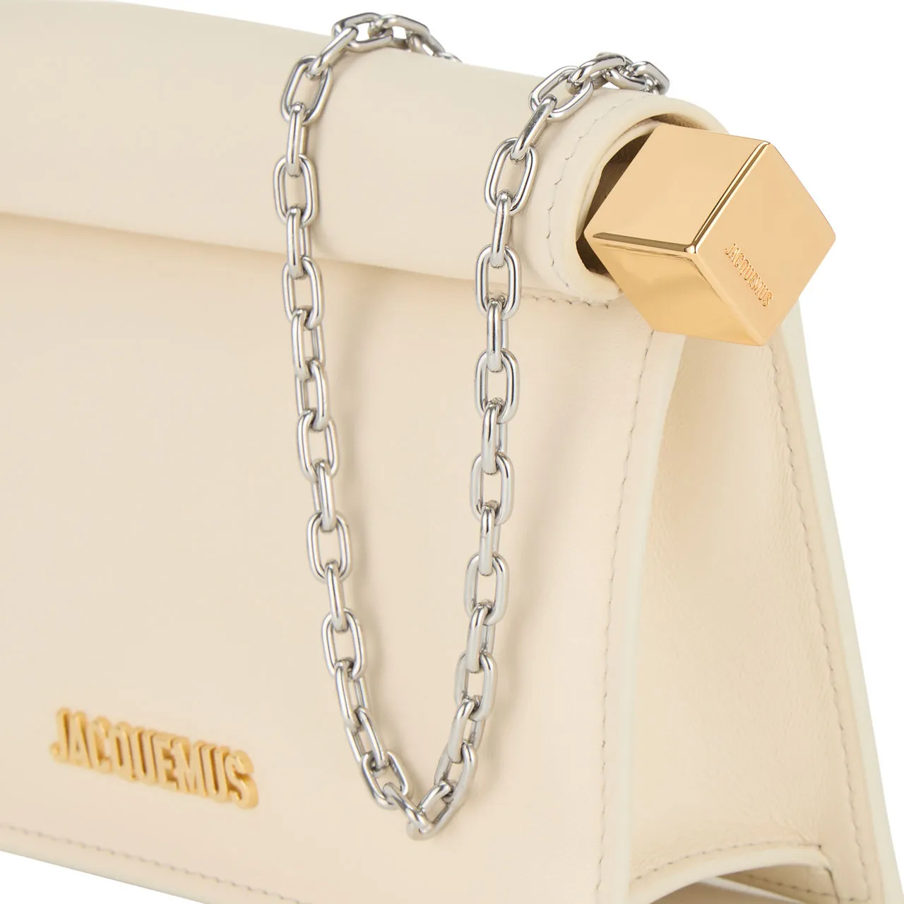 JACQUEMUS Le Petite Rond Clutch - Light Ivory