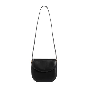 JIL SANDER Women's Black Calf Leather Medium Coin Crossbody Bag