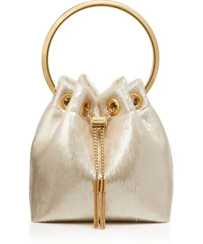 Jimmy Choo Bon Bon Short Tinsel Top Handle Crossbody