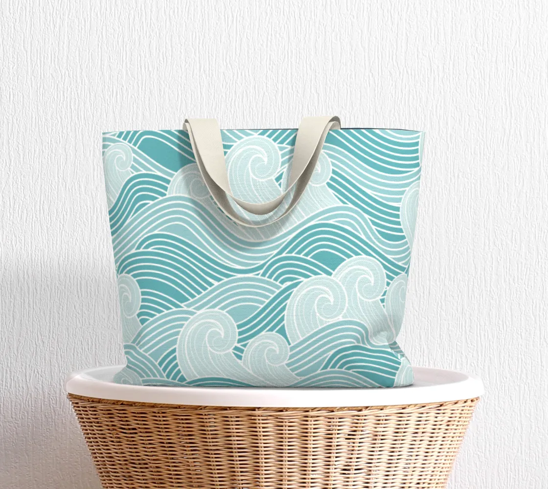 Kai (Sea) Wave Large Tote