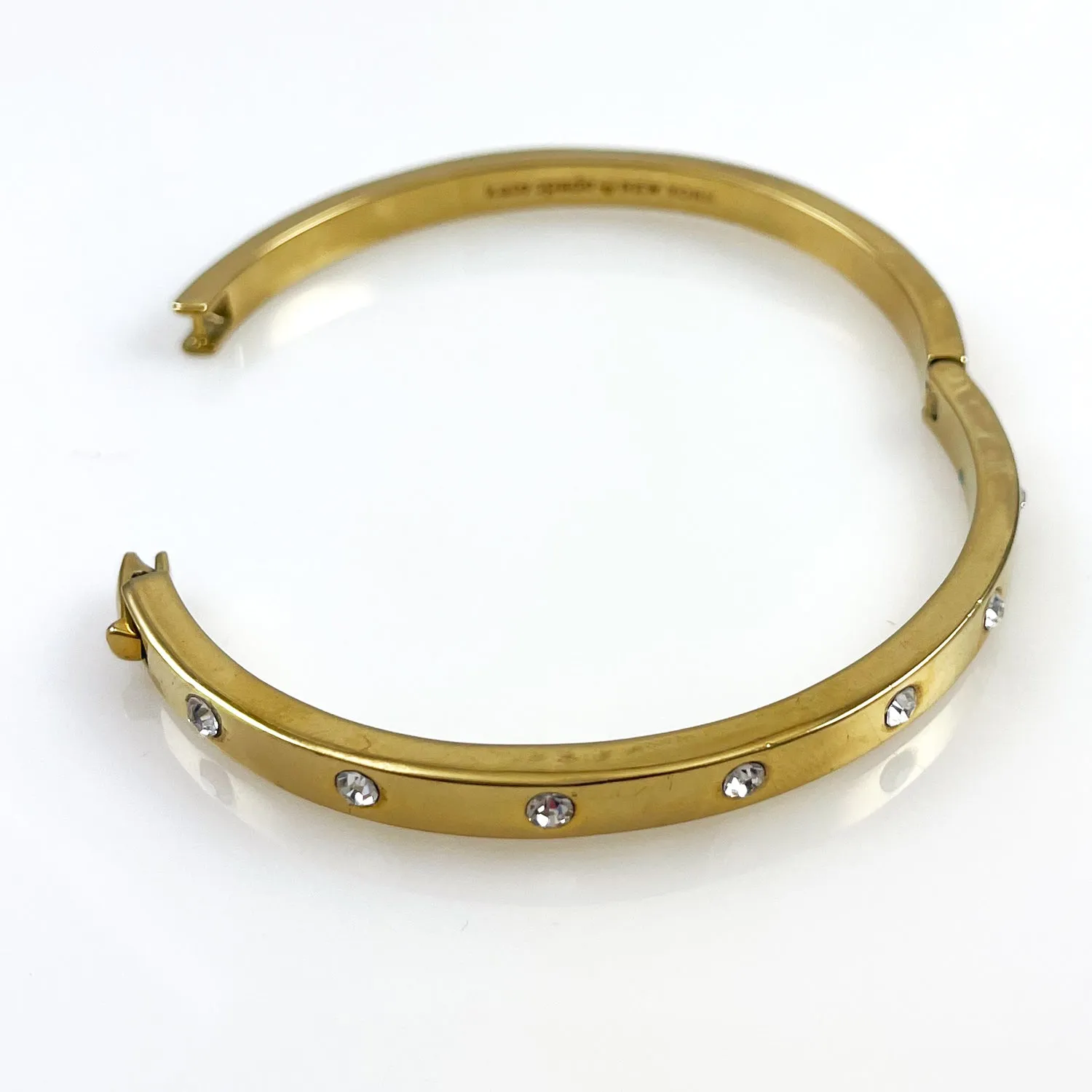 Kate Spade Gold Rhinestone Hinged Bracelet