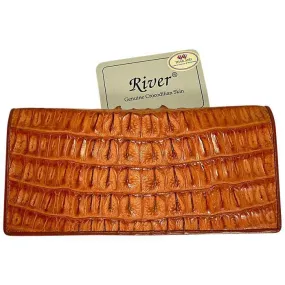 Light Brown Crocodile Long Wallet