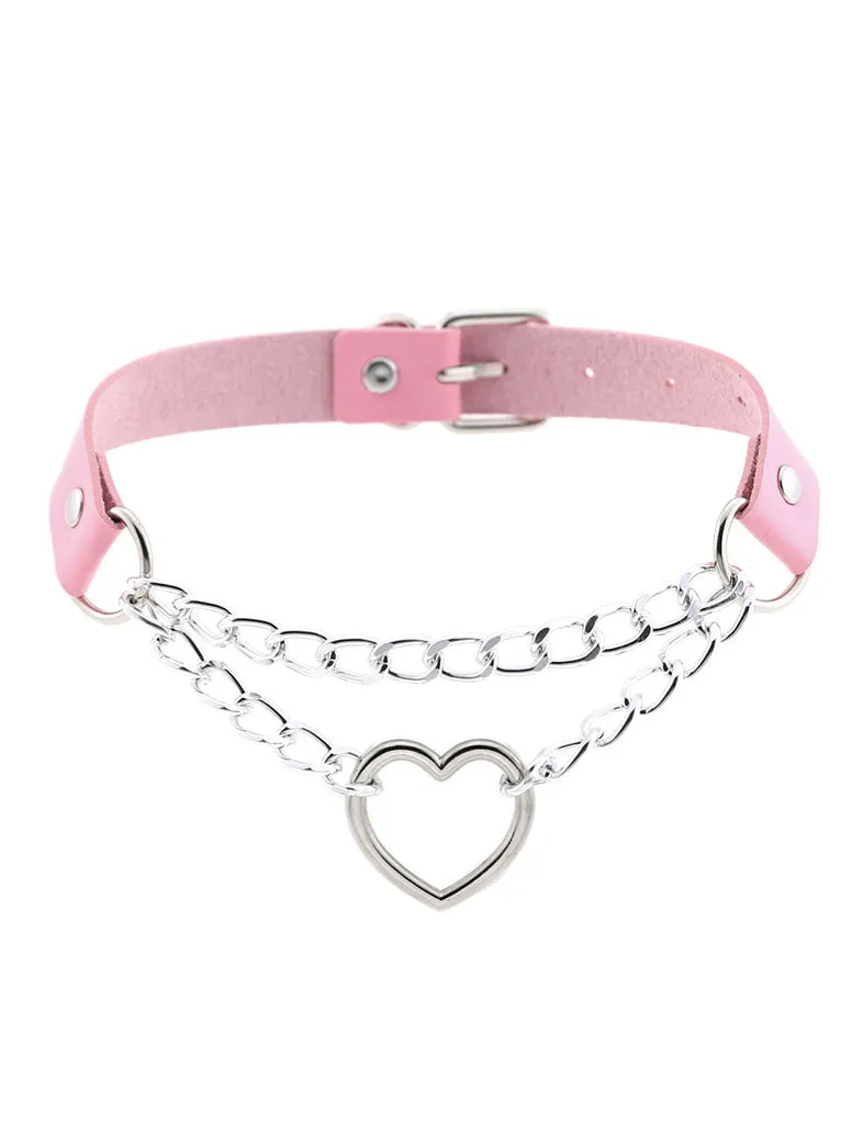 LOVED UP CHOKER - PINK