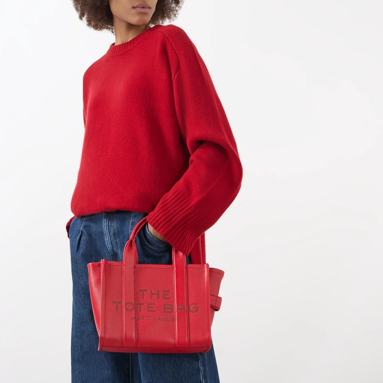 MARC JACOBS The Leather Small Tote Bag - True Red