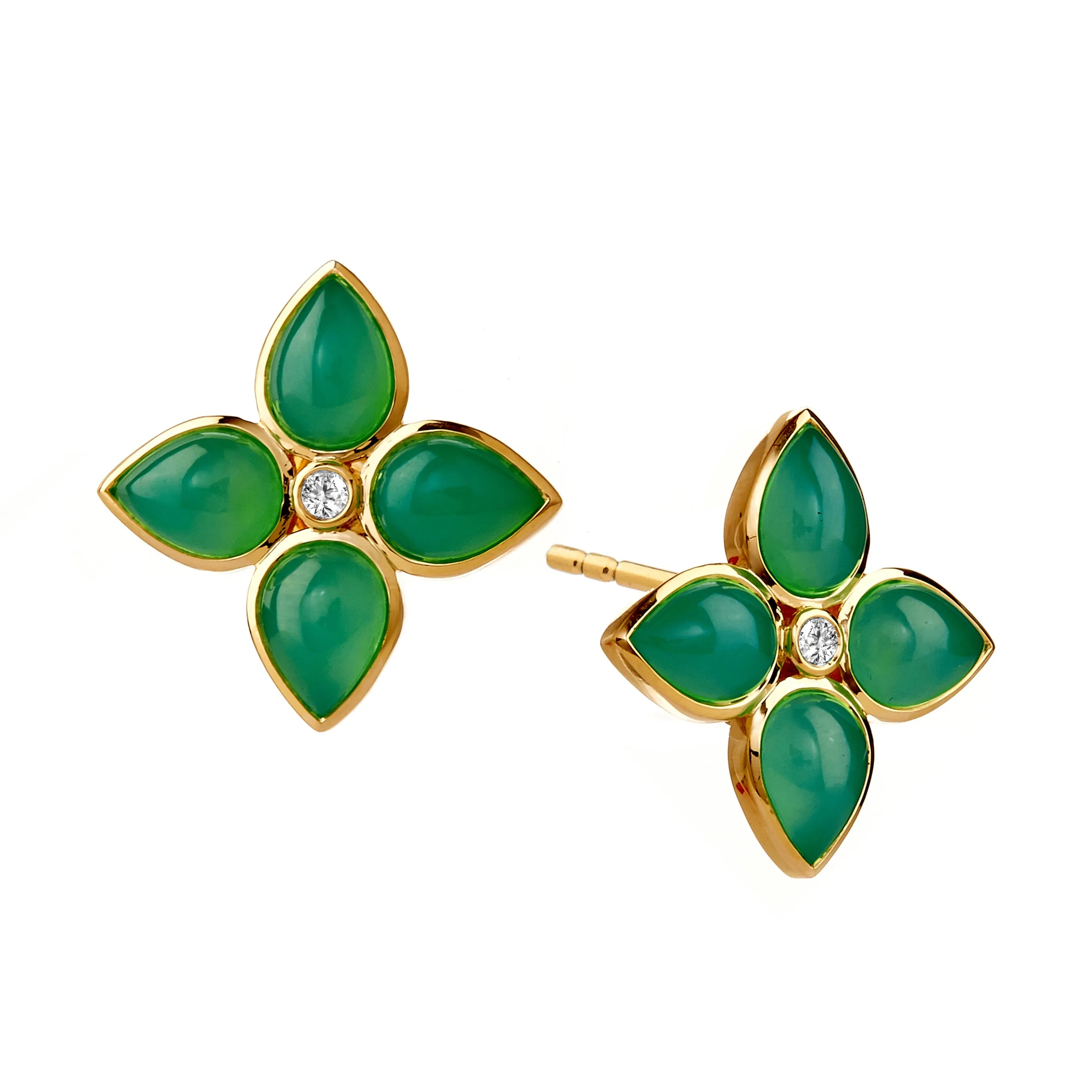 Mogul Gemstone Flower Earrings