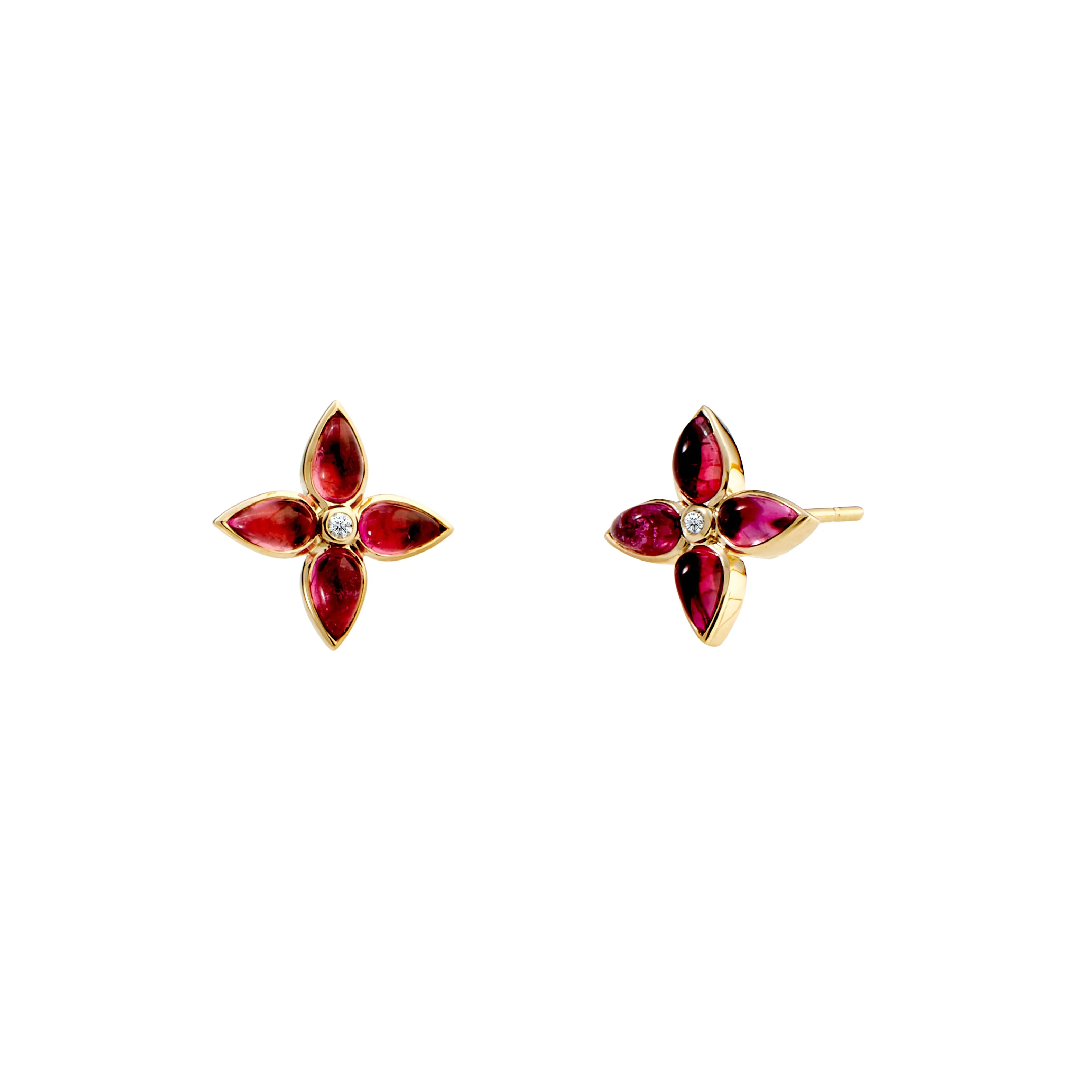 Mogul Gemstone Flower Studs