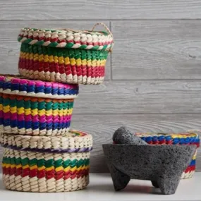 Molcajete With Tortilla Basket