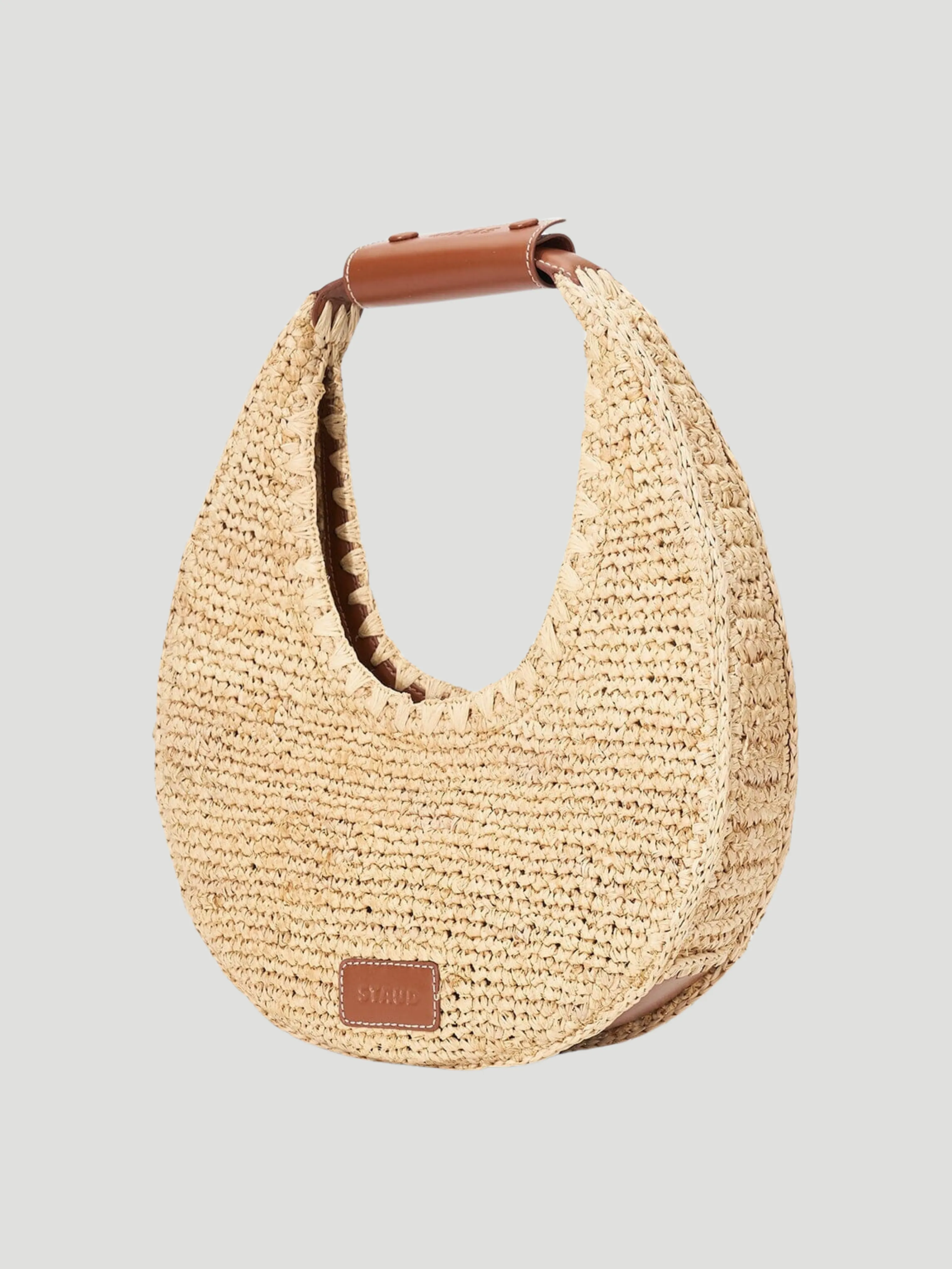 Moon Raffia Tote Bag