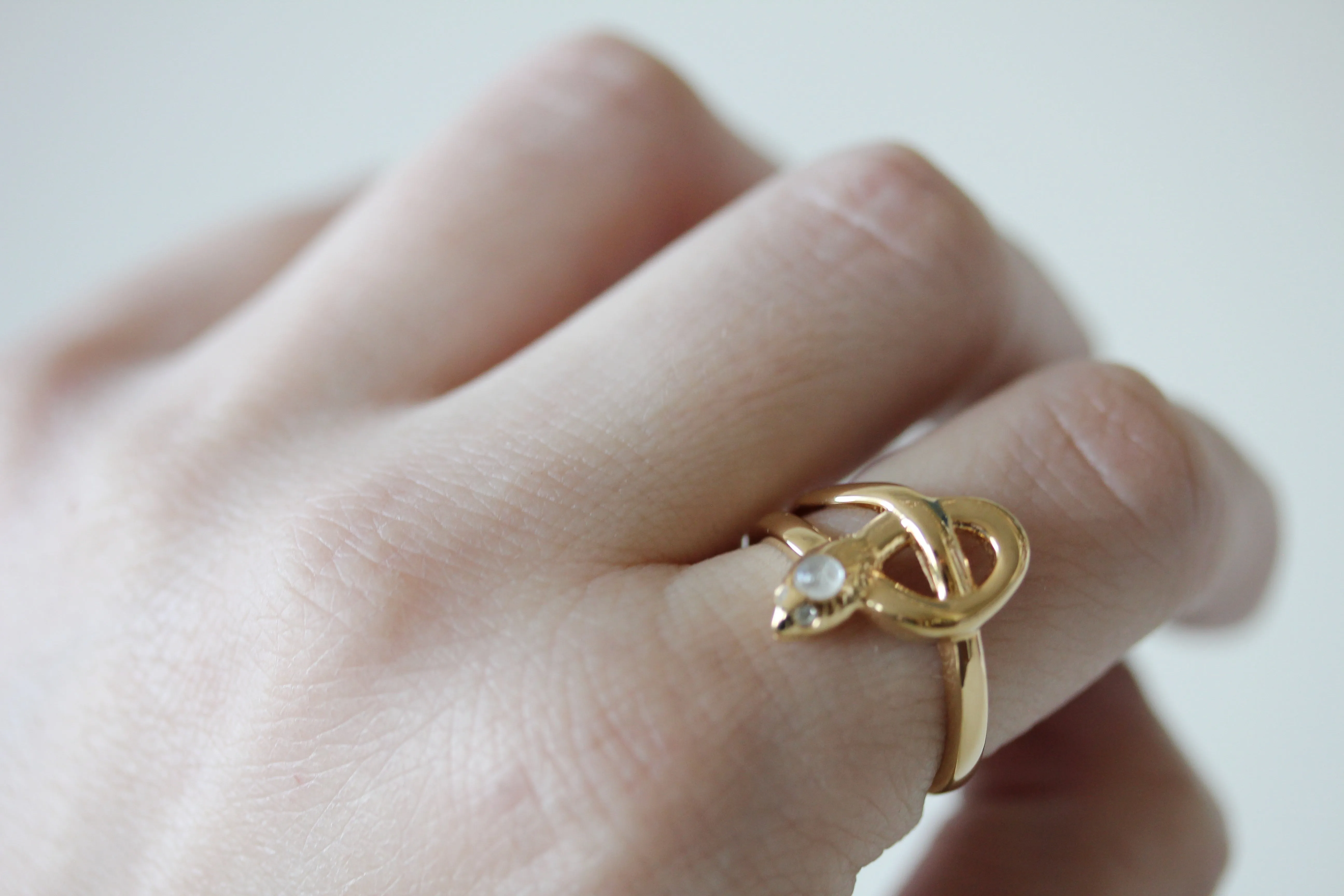 Moonstone Snake Ring