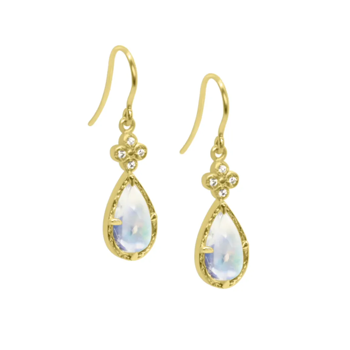 Moonstone Tear Drop Earrings