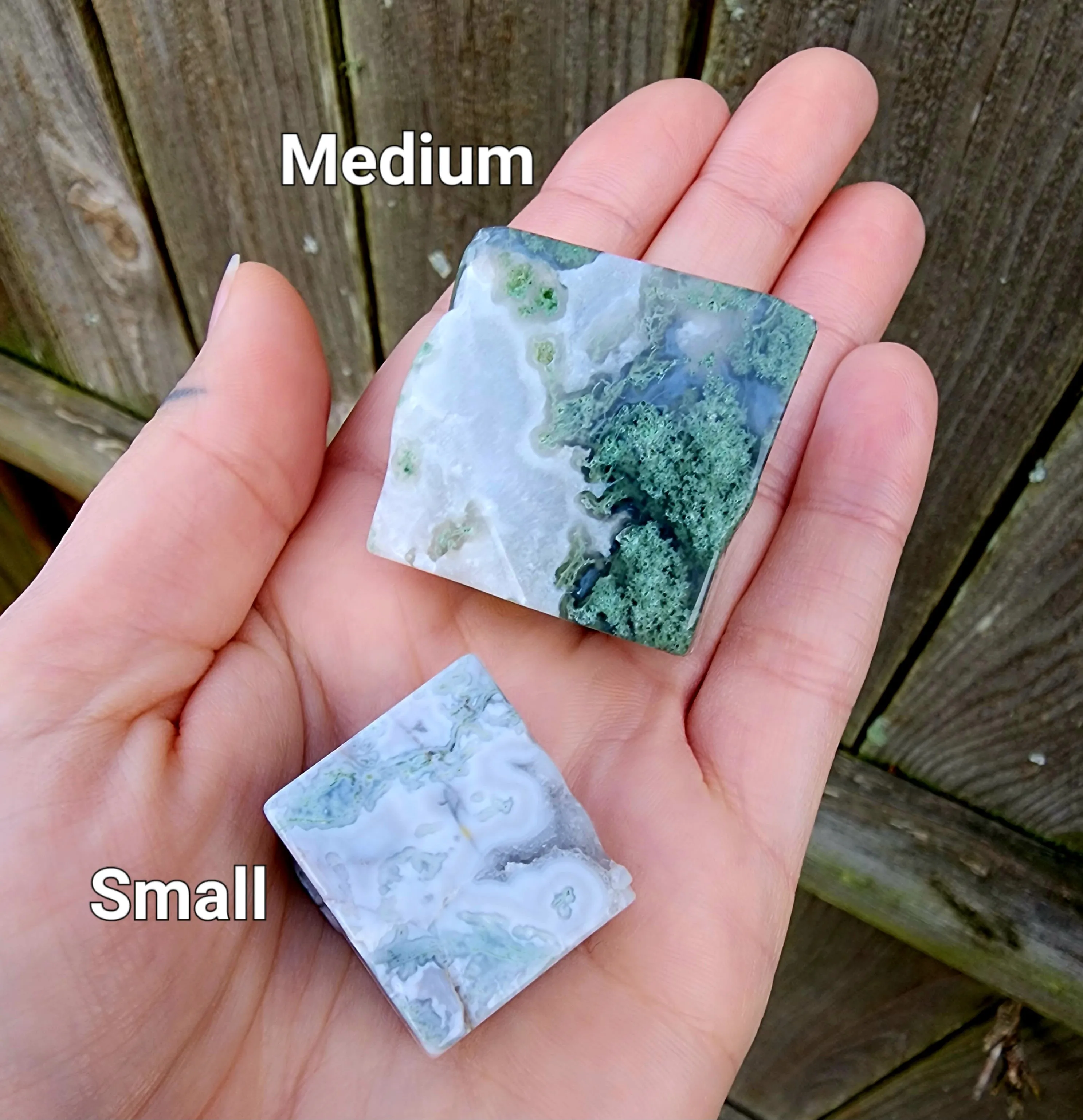 Moss Agate Cubes