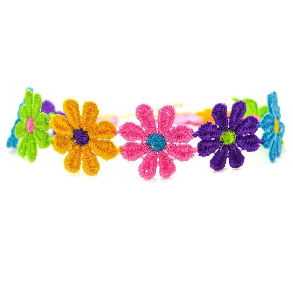 Multi Colored Flower Choker