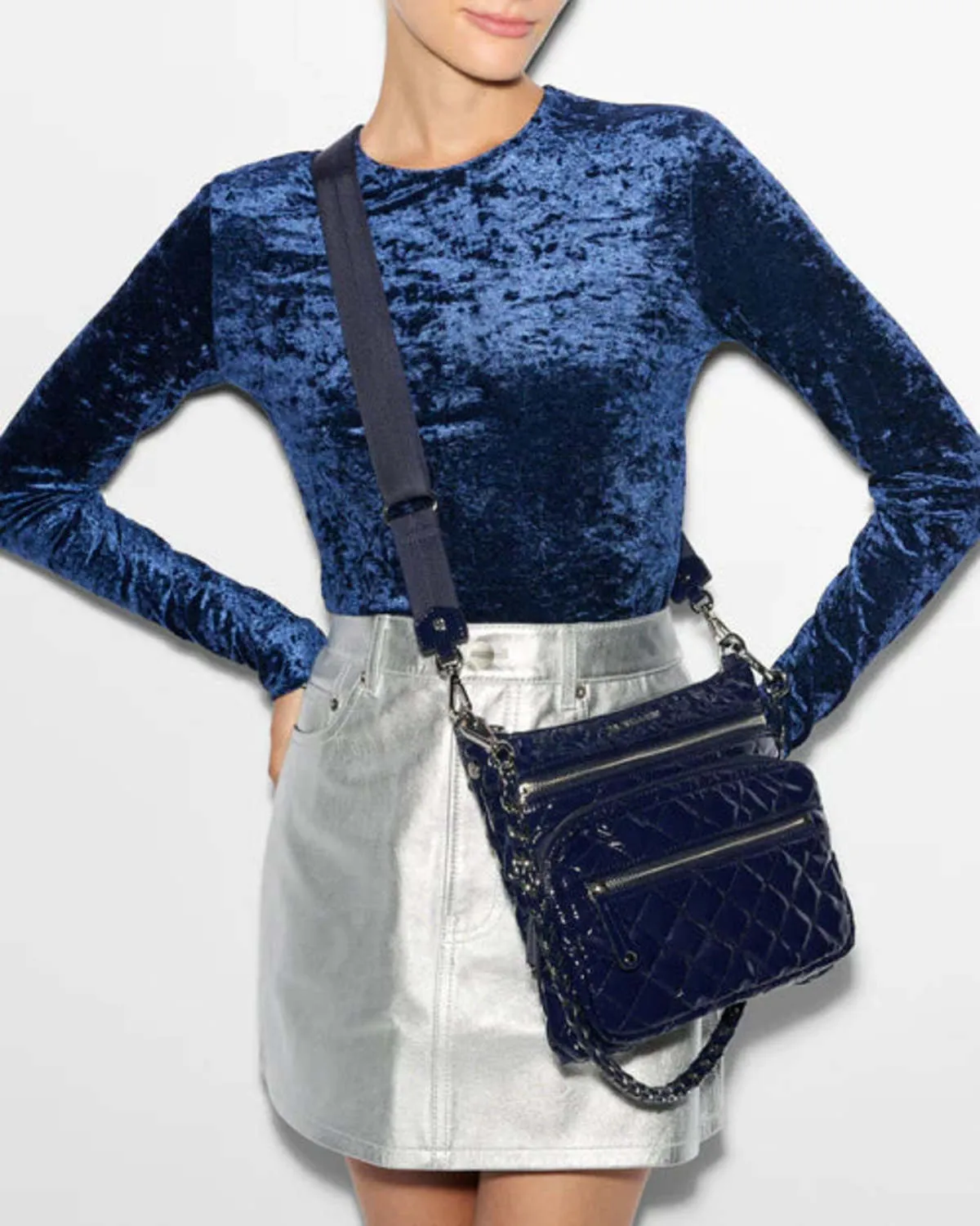 Mz Wallace Downtown Crosby Crossbody - Navy Lacquer