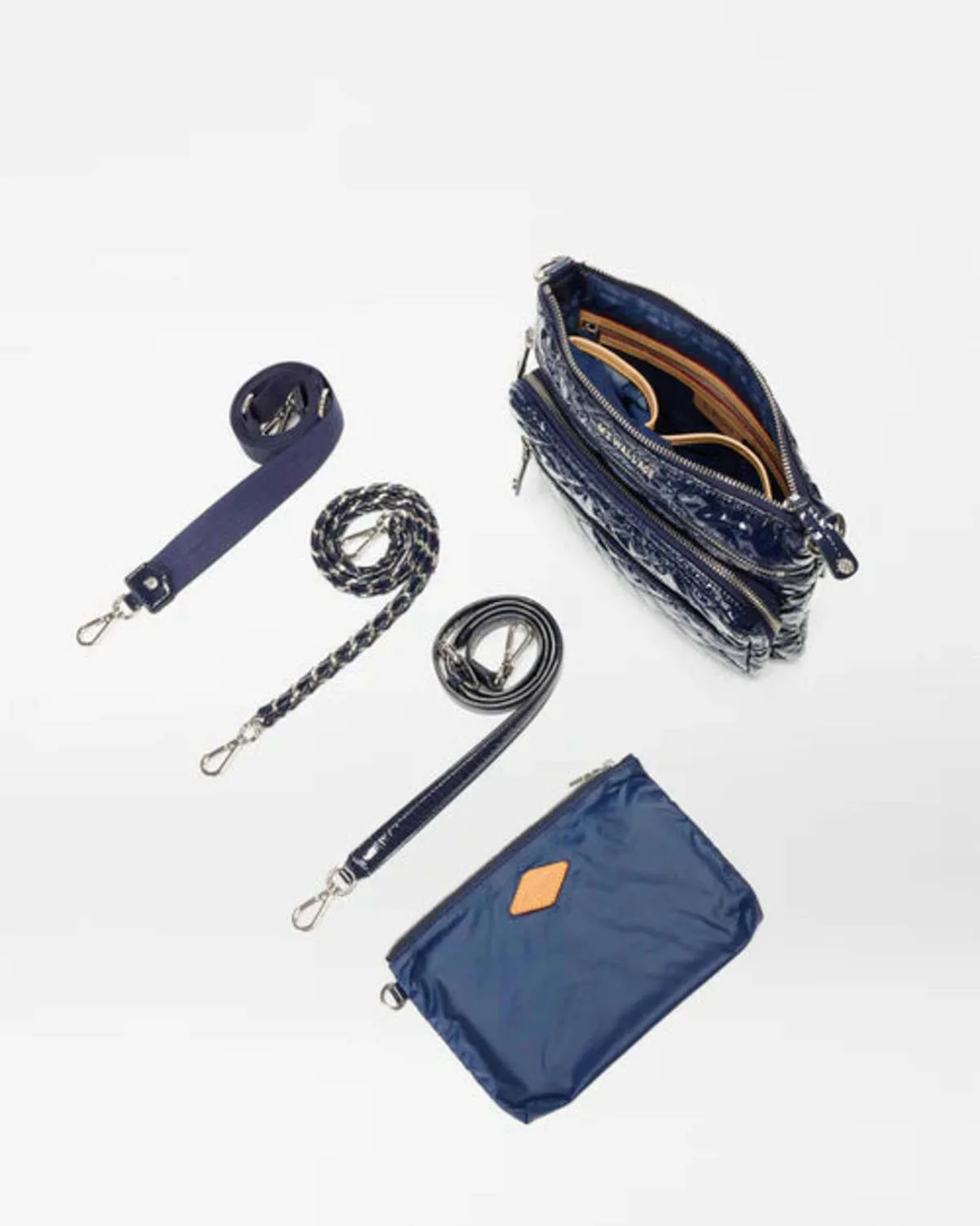 Mz Wallace Downtown Crosby Crossbody - Navy Lacquer