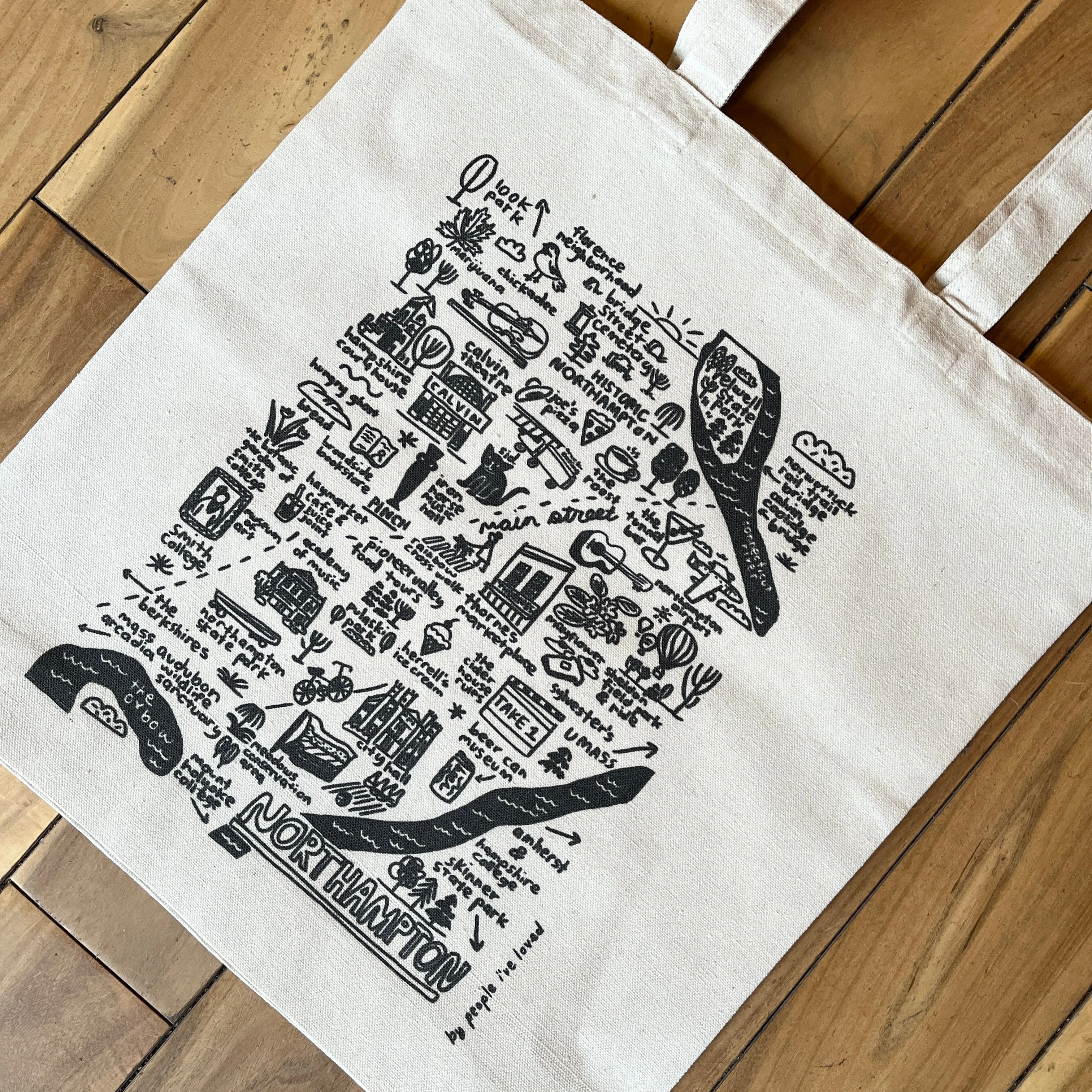 Northampton Map Tote Bag