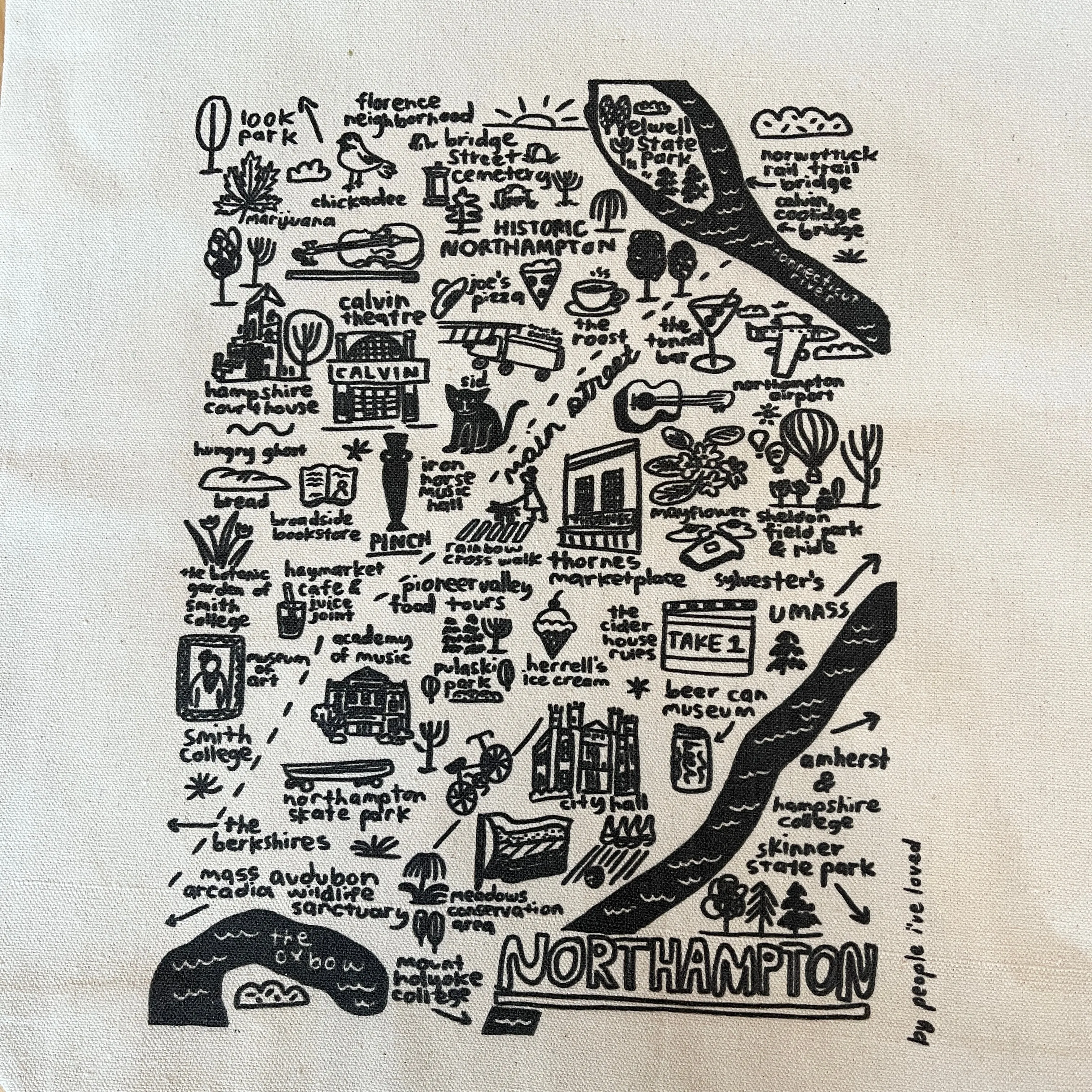 Northampton Map Tote Bag