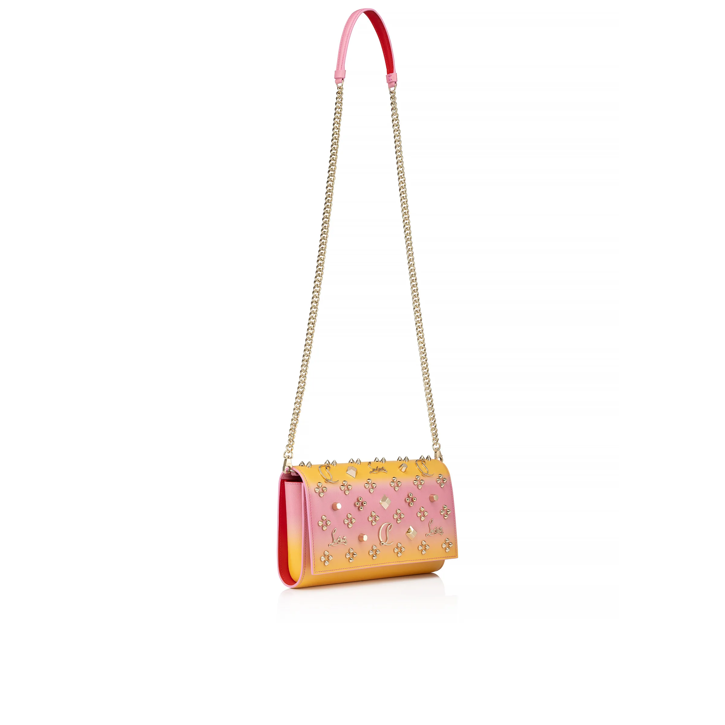 Paloma Clutch - Gradient calf leather and spikes Loubinthesky - Degraftersun