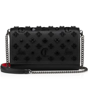 Paloma Clutch - Grained calf leather and spikes Loubinthesky - Black