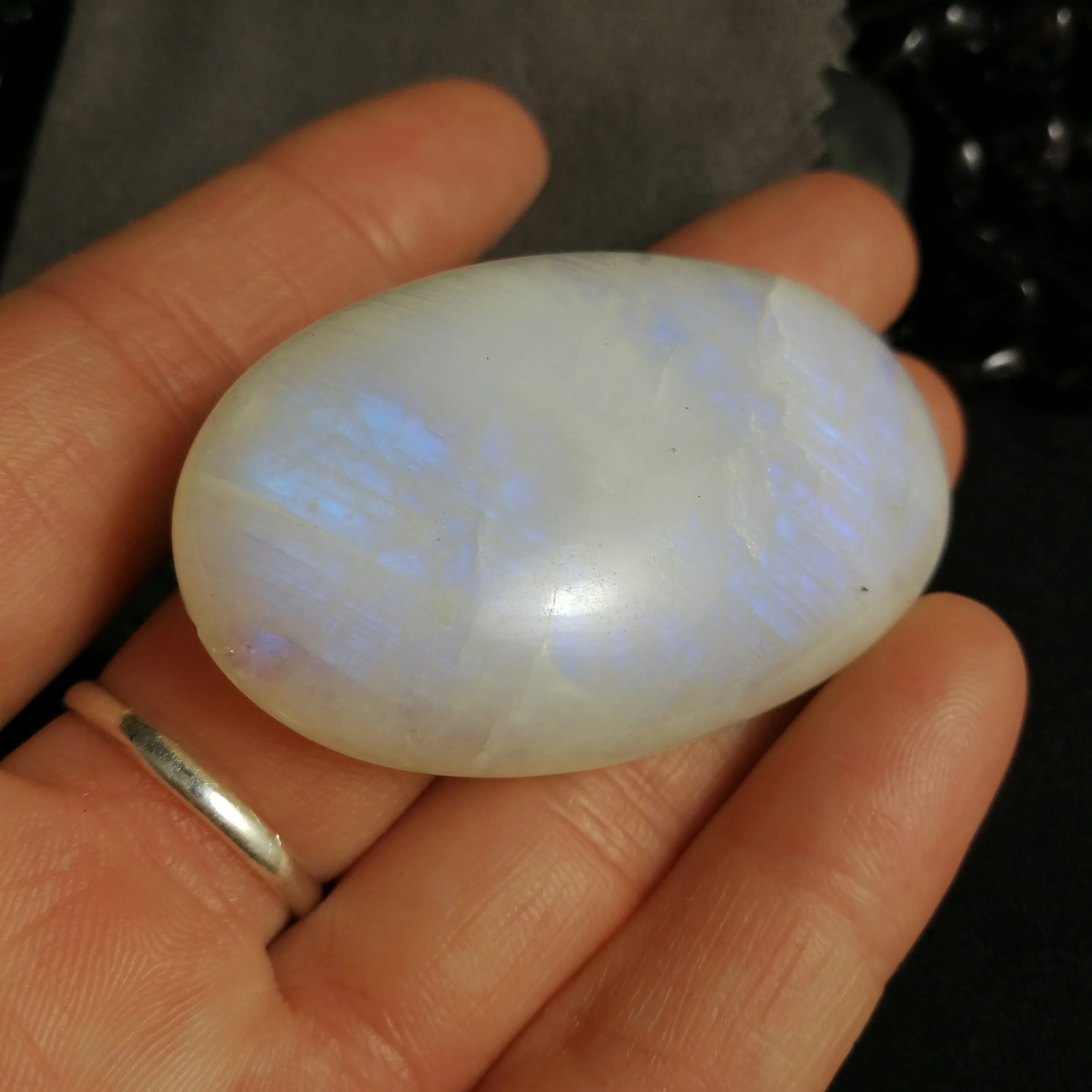 Rainbow Moonstone Cabochon (24.2 g)