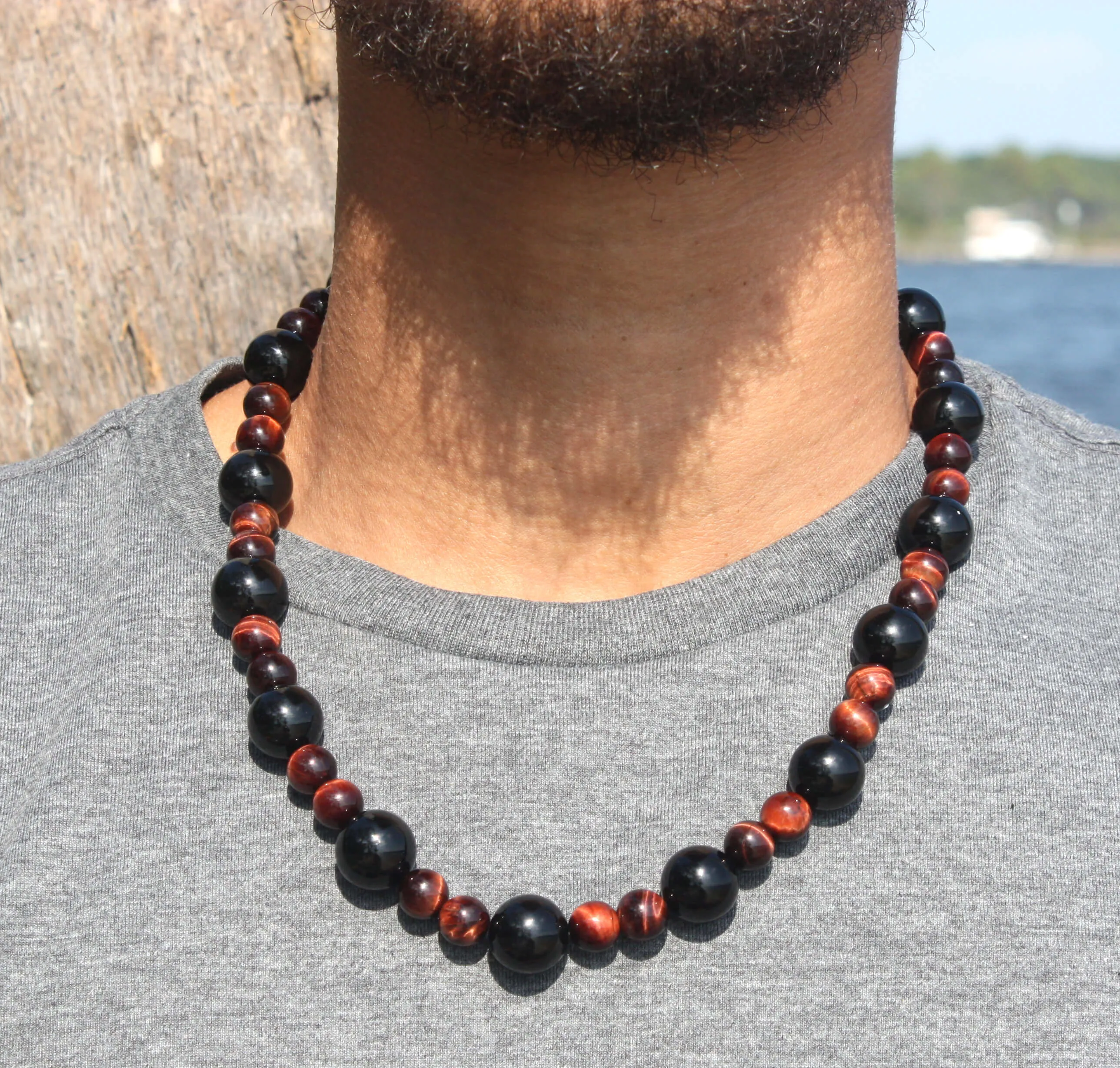 Red Tiger Eye & Black Onyx