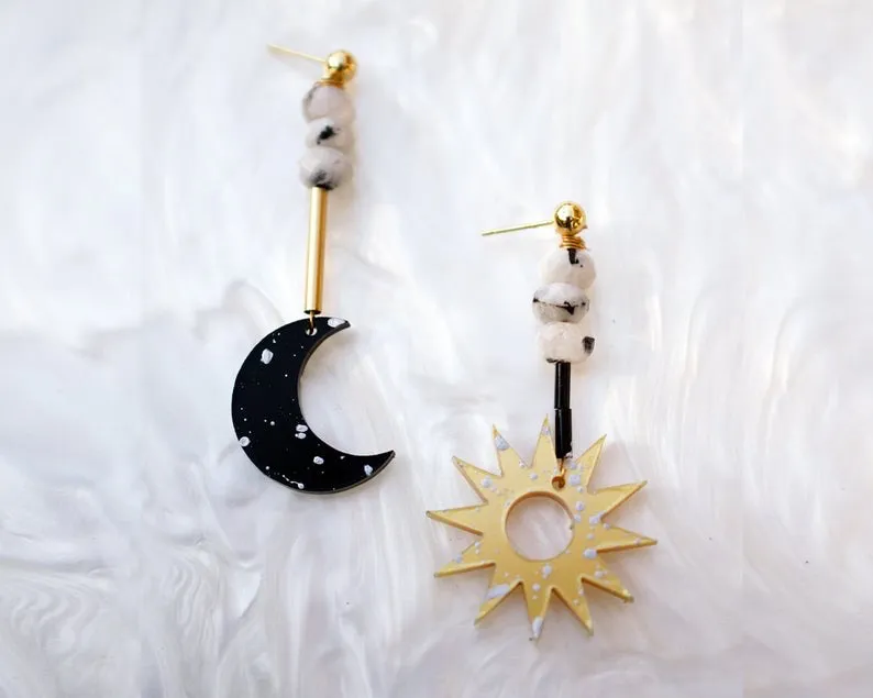 Sun and Moon Earrings