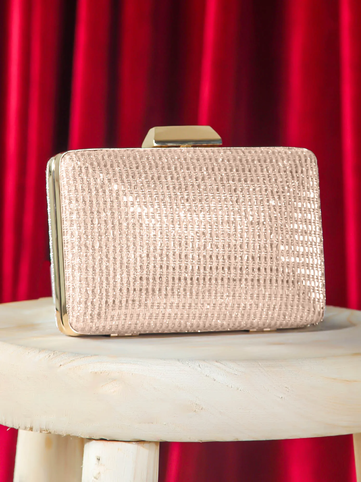 Textured Shimmery Clutch