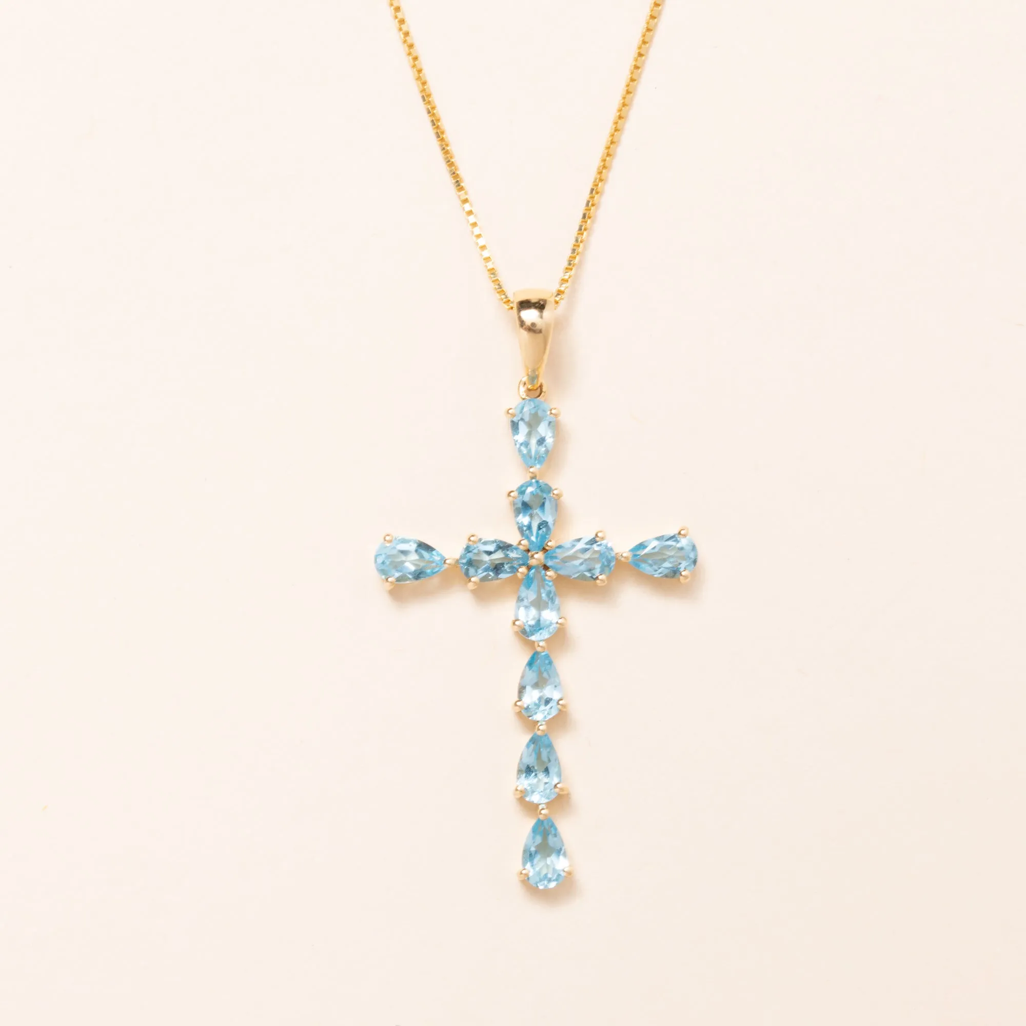 Topaz Cross Necklace