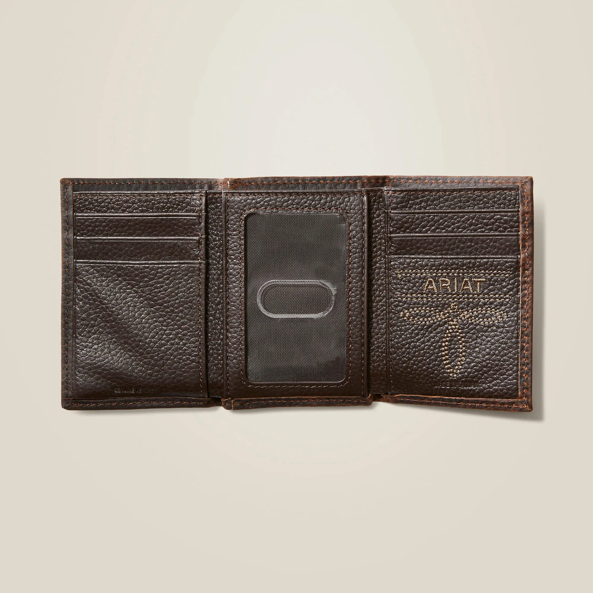 Trifold Wallet Stacked Logo