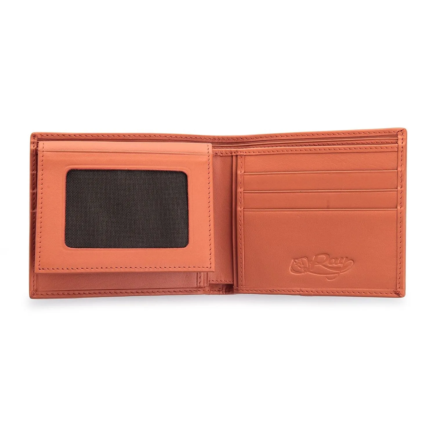 Twotone Black Brown Genuine Stingray Skin Men's Wallet