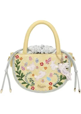 Vendula London Woodland Rabbits Kingsley Crossbody Bag Yellow