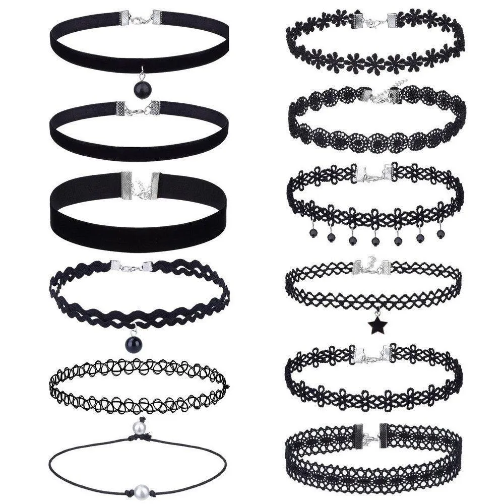 Vintage Choker Necklaces [12 Piece Set]