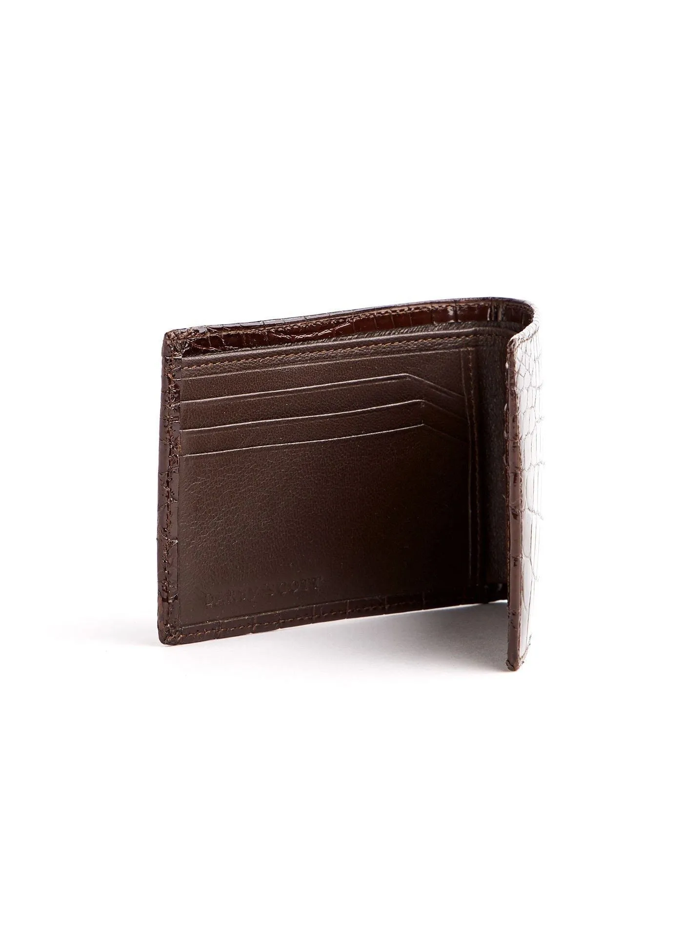 Wallet - Classic Slim Bi-Fold, Chocolate Crocodile