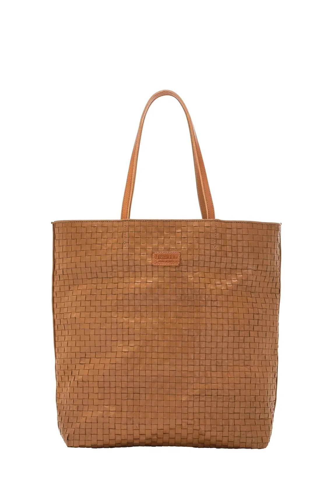 Washable Paper Tosca Bag in Woven Cuoio