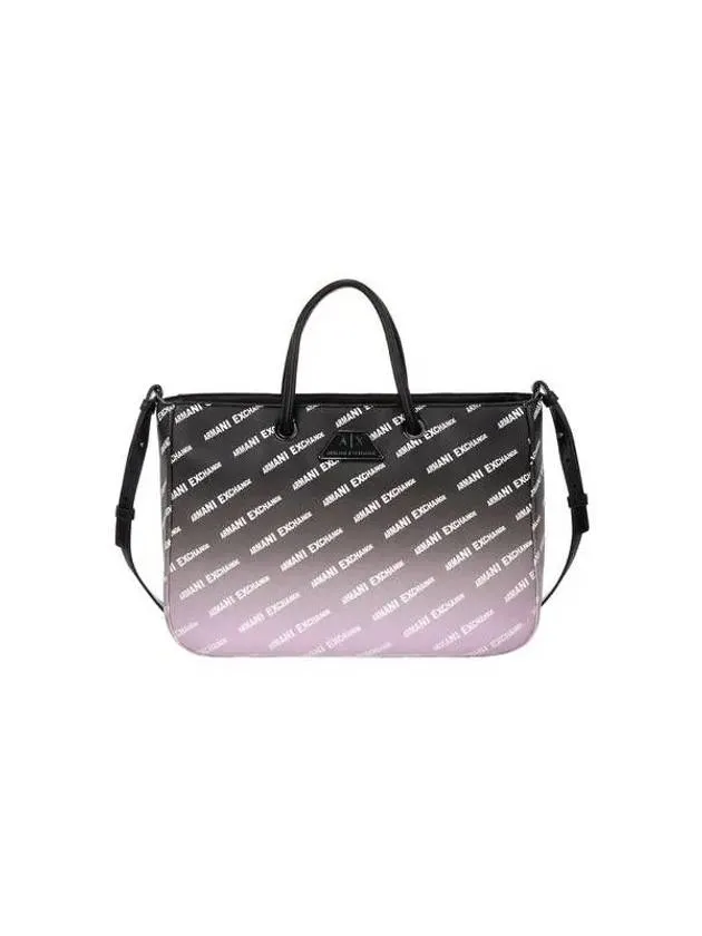 Women s logo pattern gradient tote bag black 271890